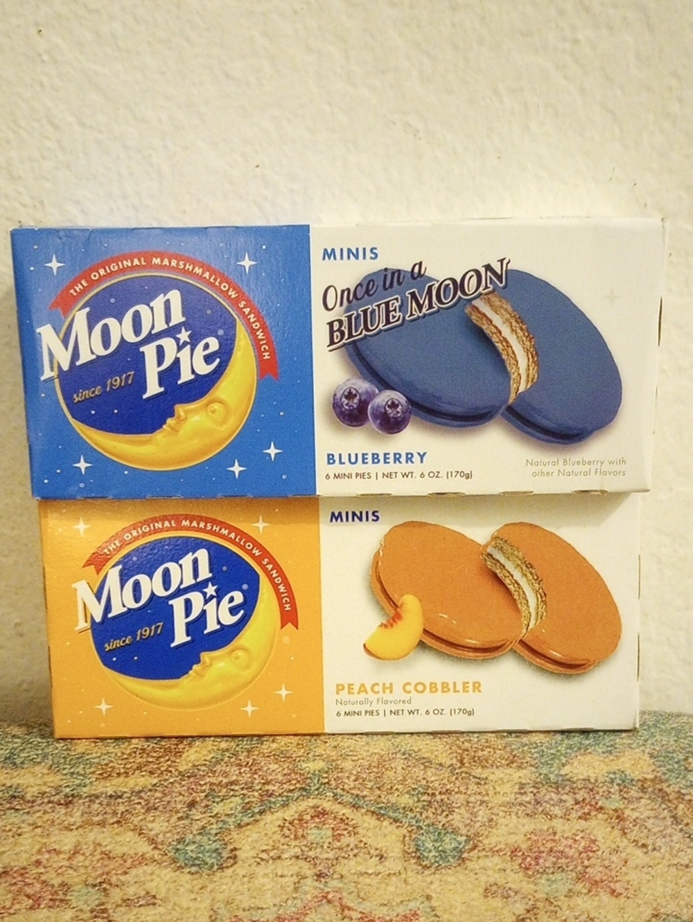 Minis Blueberry & Peach Cobbler Variety Pack - Blue & Peach